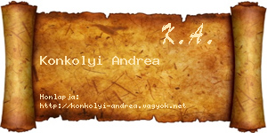 Konkolyi Andrea névjegykártya